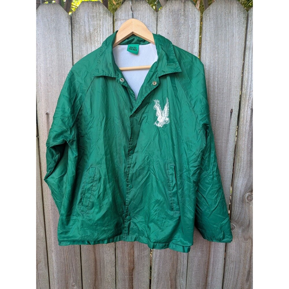 Anti Hero Skateboards Flying Eagle Coach Jacket Medium Green Antihero